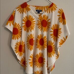 Marimekko Orange Floral Top